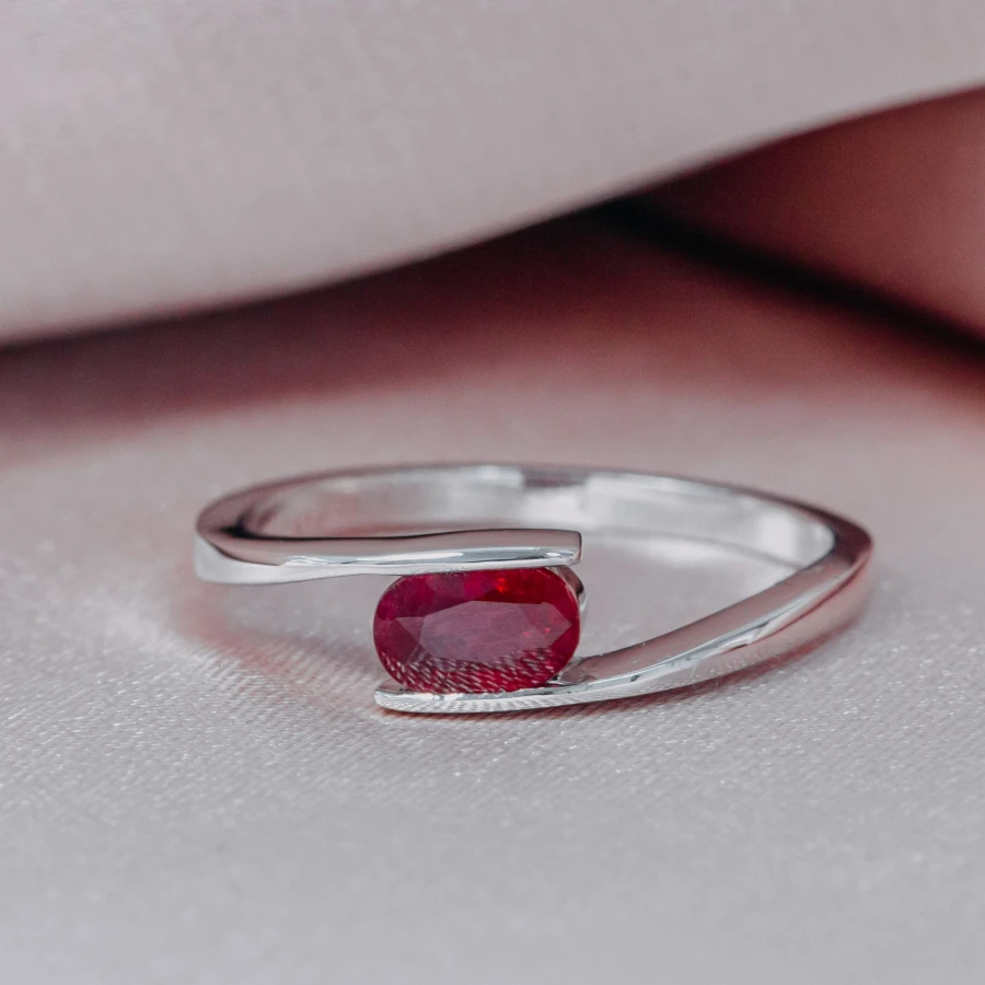 Zlat prstan z rubinom, Gold ruby ring (3)